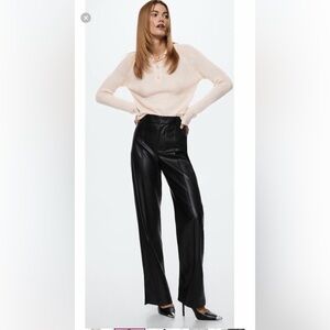 Mango Black Wide Leg Pants